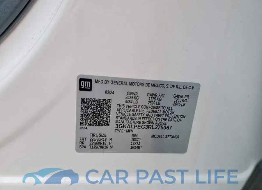3GKALPEG3RL275067# 13