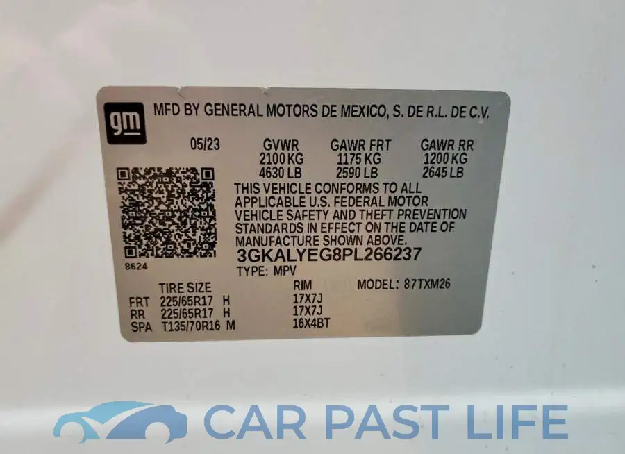 3GKALYEG8PL266237# 13