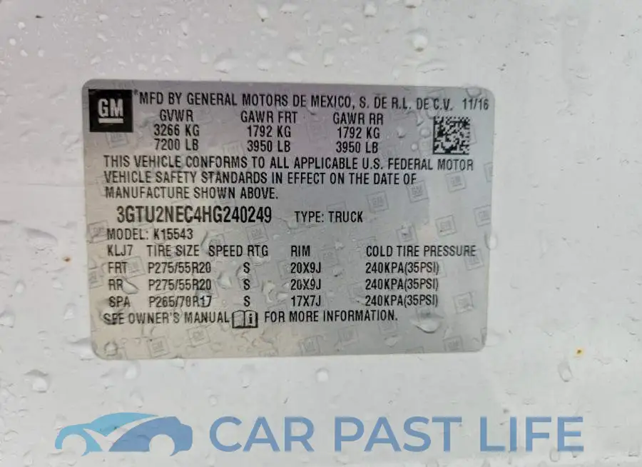 3GTU2NEC4HG240249# 12