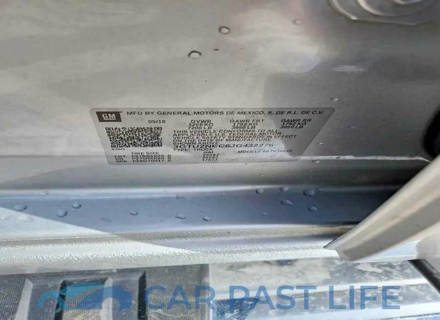 3GTU2NEC6JG432276# 12