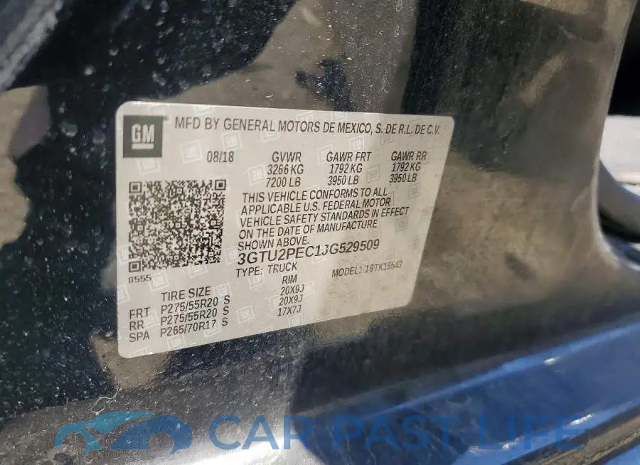 3GTU2PEC1JG529509# 12