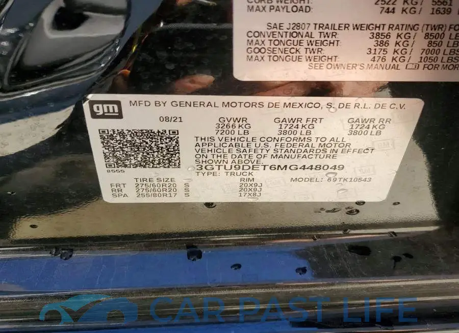 3GTU9DET6MG448049# 12