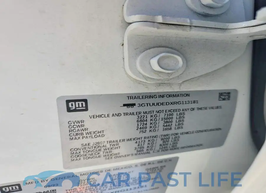 3GTUUDEDXRG113181# 12