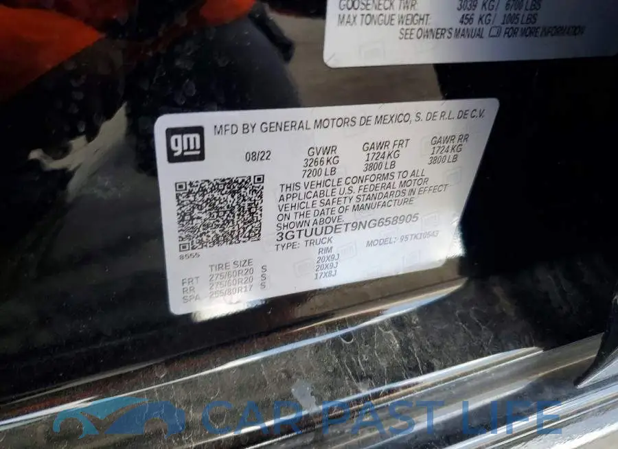 3GTUUDET9NG658905# 12