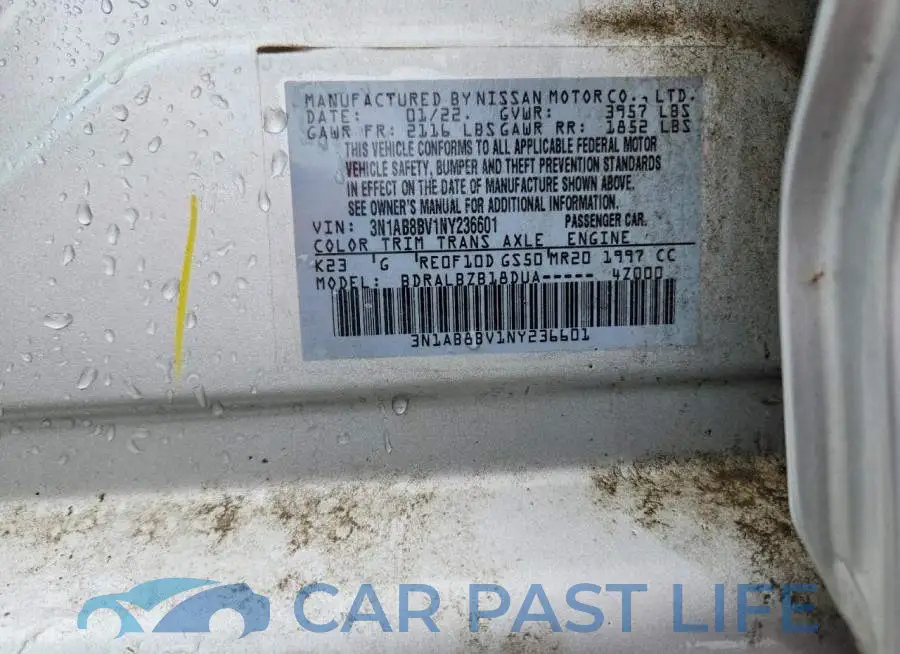 3N1AB8BV1NY236601# 12