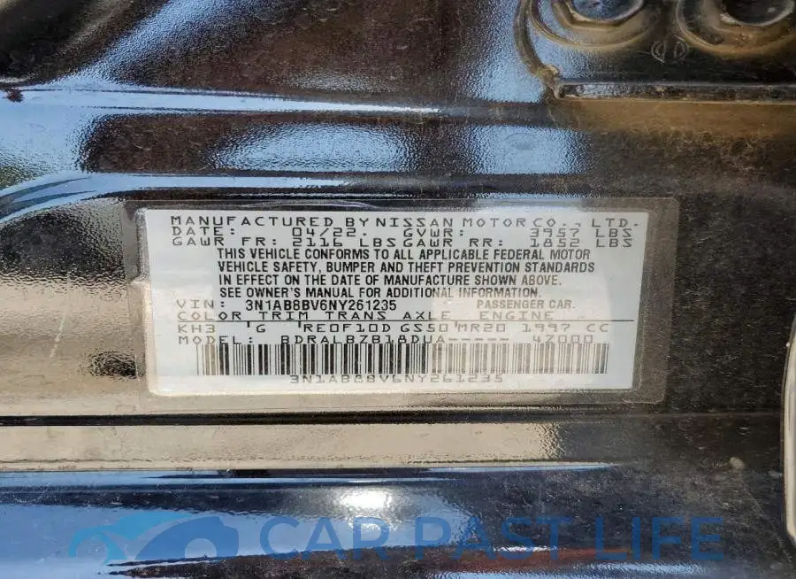 3N1AB8BV6NY261235# 12