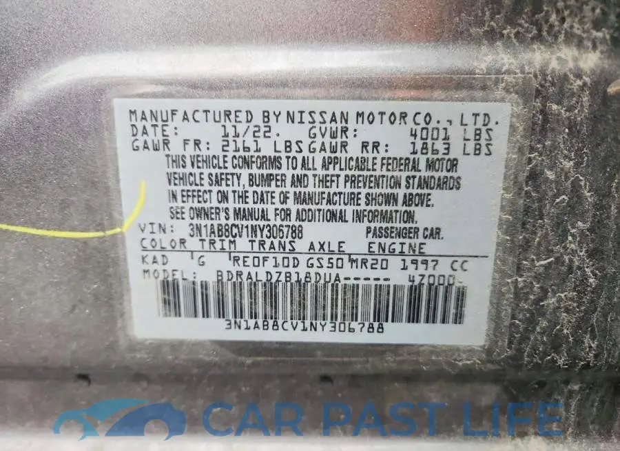 3N1AB8CV1NY306788# 12