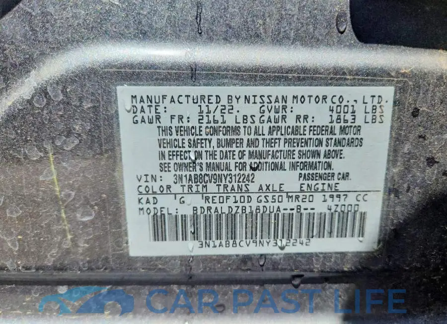 3N1AB8CV9NY312242# 12