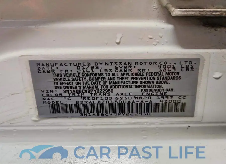 3N1AB8CV9PY222950# 12