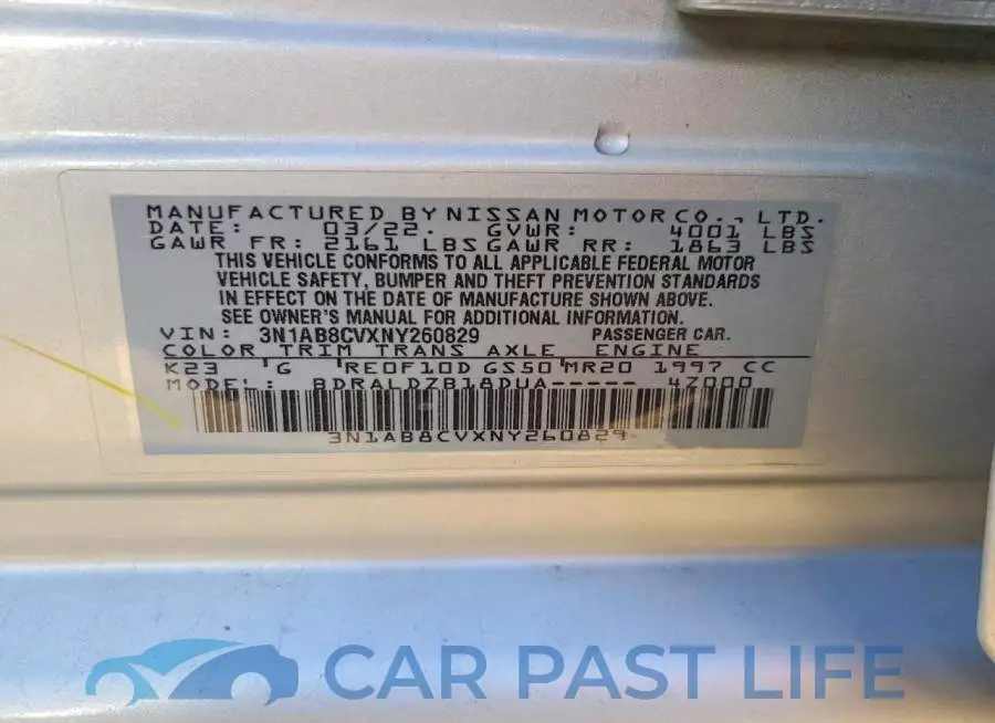 3N1AB8CVXNY260829# 13