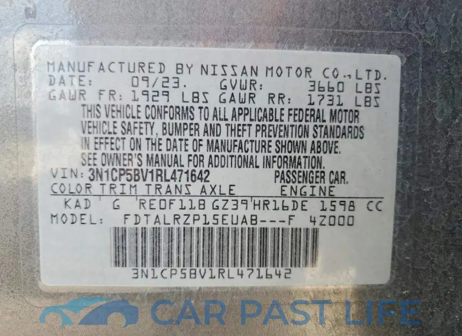 3N1CP5BV1RL471642# 13