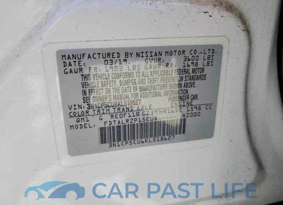 3N1CP5CU6KL518627# 12