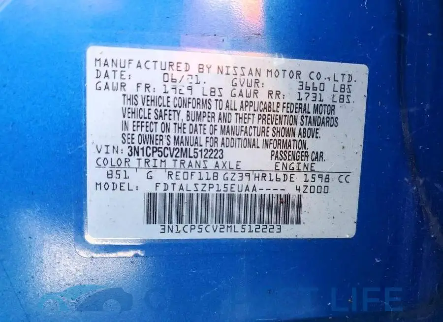 3N1CP5CV2ML512223# 13