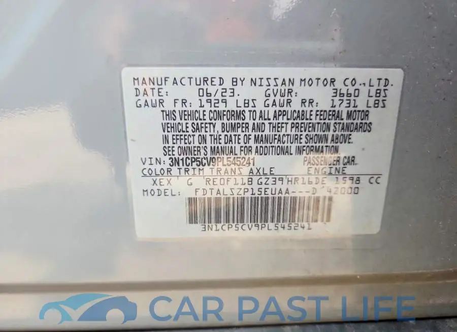 3N1CP5CV9PL545241# 13