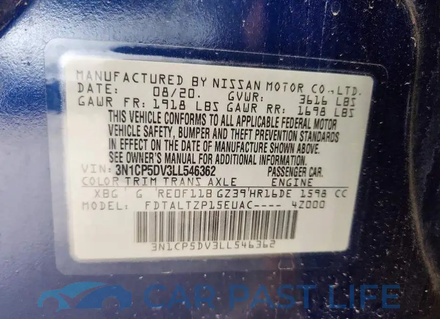 3N1CP5DV3LL546362# 13