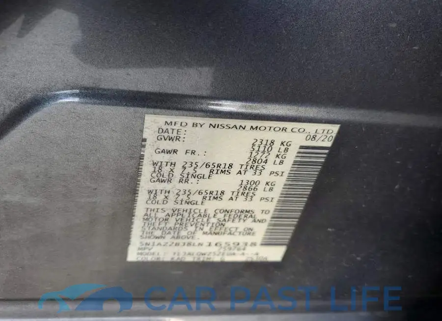 5N1AZ2BJ8LN165938# 13