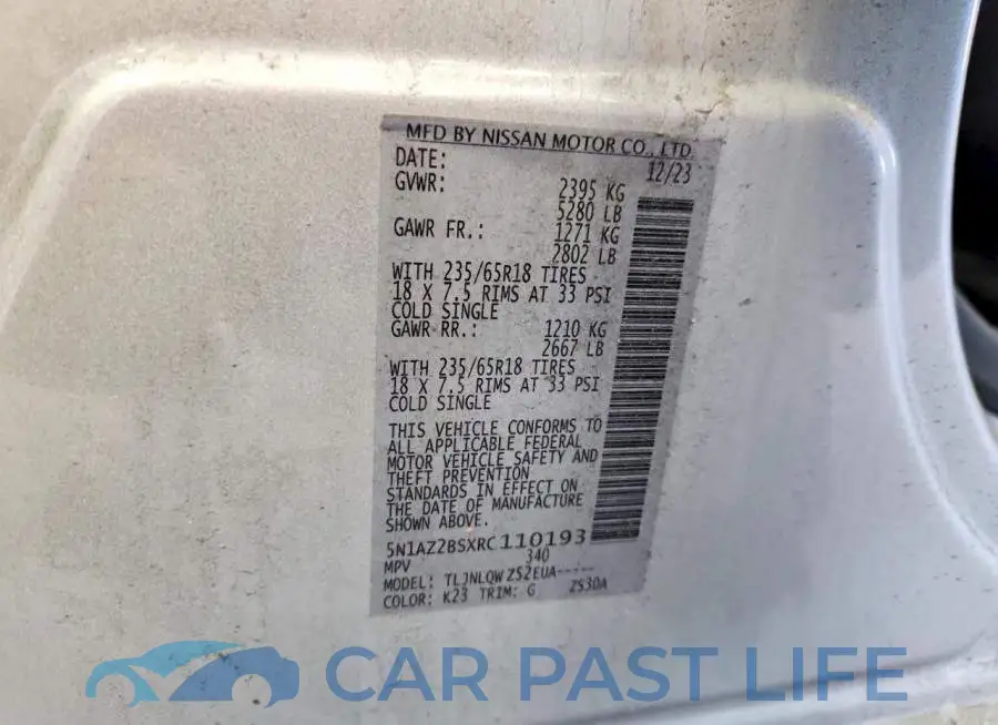 5N1AZ2BSXRC110193# 14