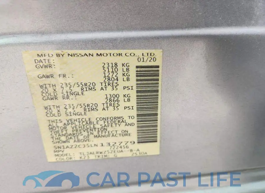 5N1AZ2CJ5LN132779# 13