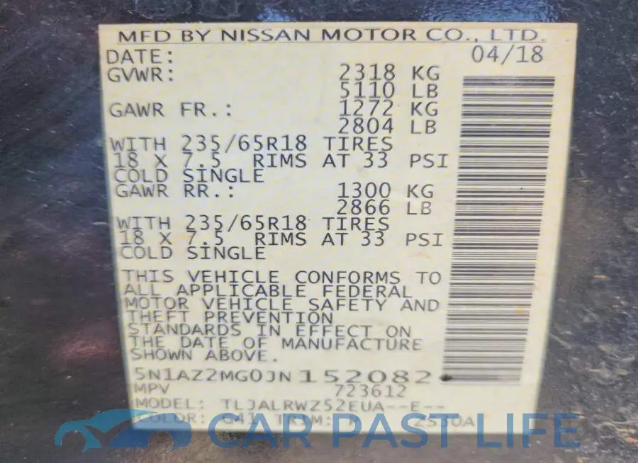 5N1AZ2MG0JN152082# 13