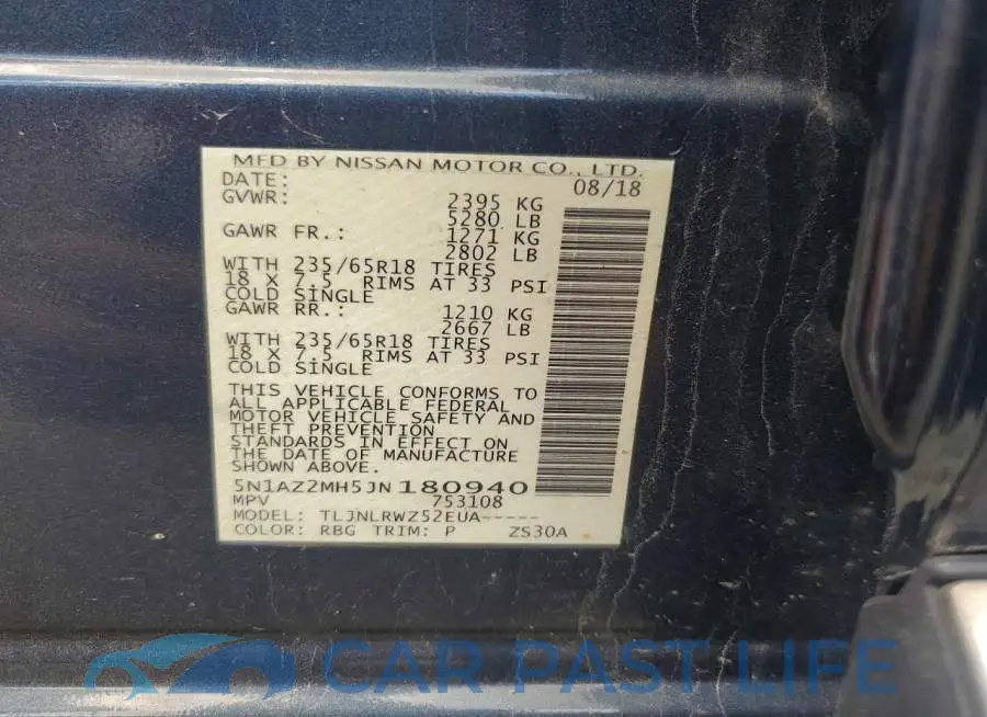 5N1AZ2MH5JN180940# 13