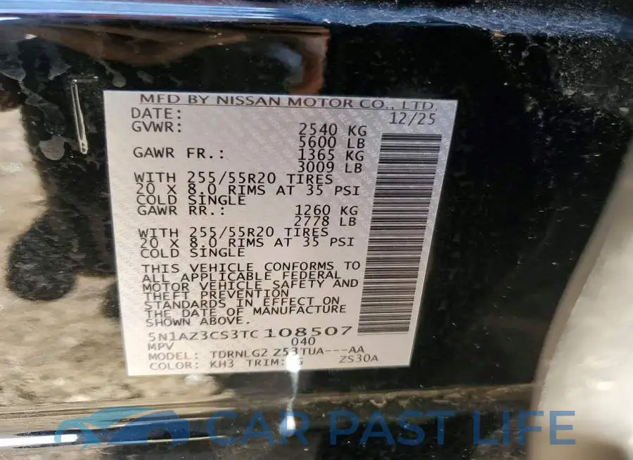 5N1AZ3CS3TC108507# 13