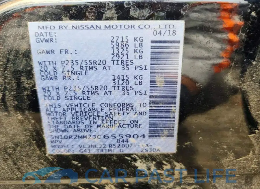 5N1DR2MM2JC655904# 13