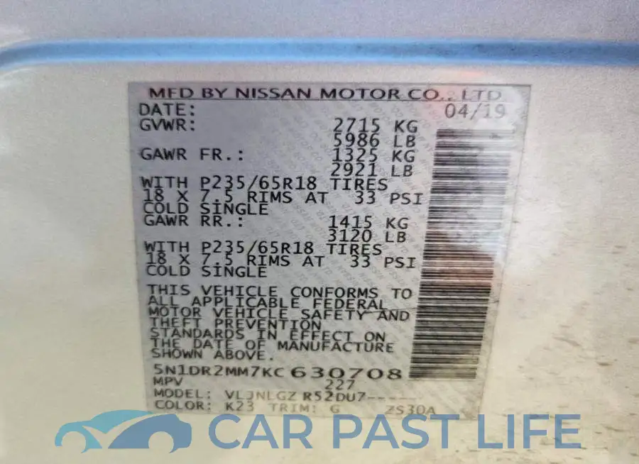 5N1DR2MM7KC630708# 13
