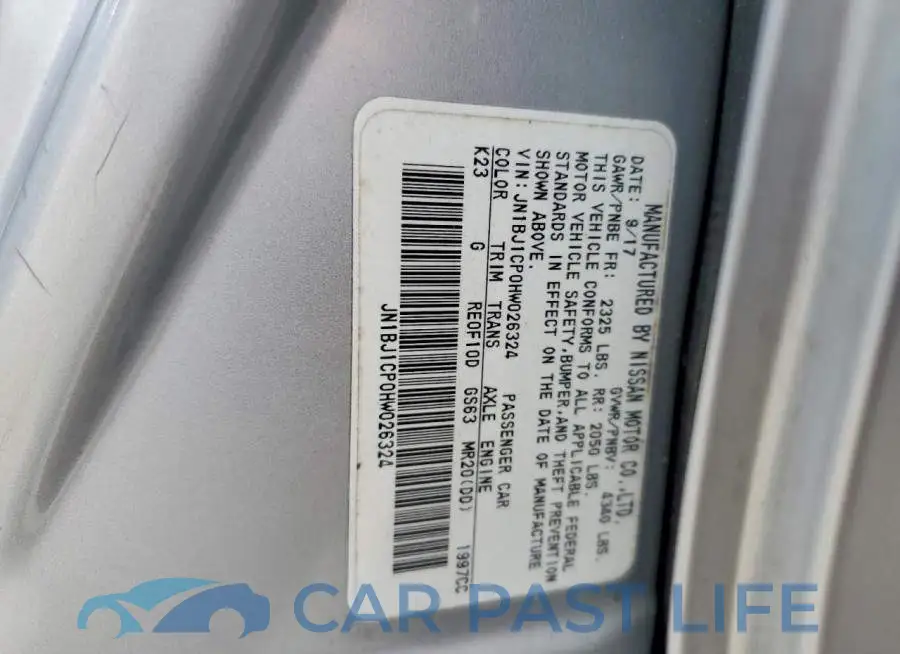 JN1BJ1CP0HW026324# 13