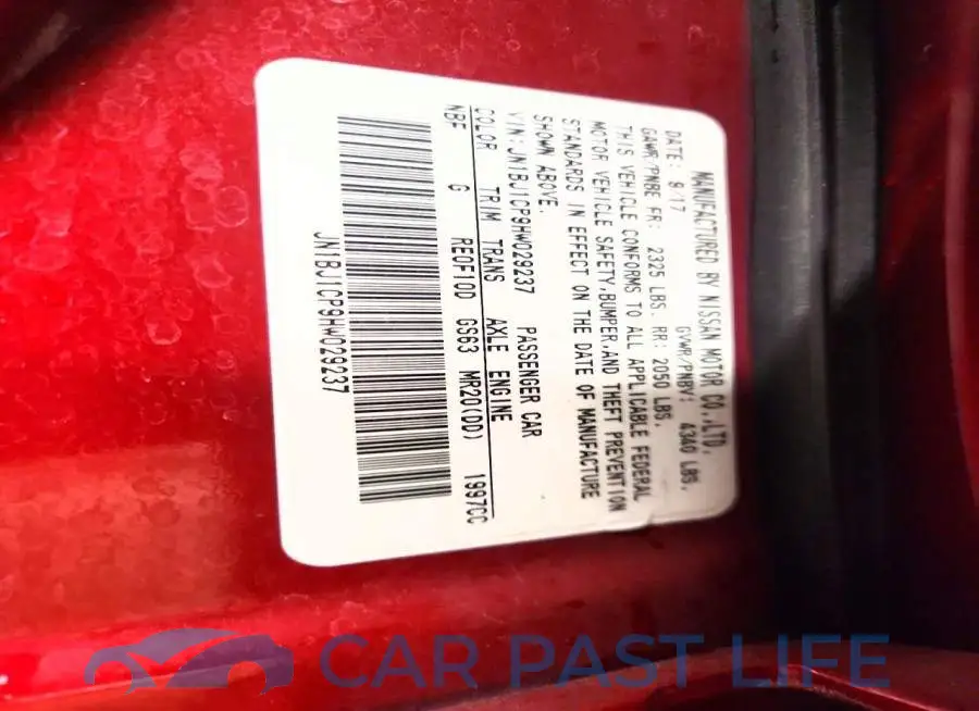JN1BJ1CP9HW029237# 14