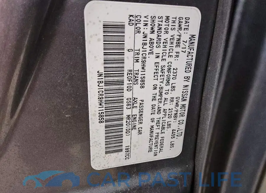JN1BJ1CR9HW115858# 13
