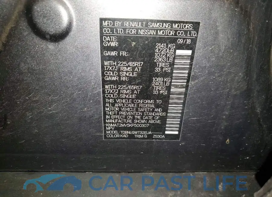 KNMAT2MV5KP500307# 14