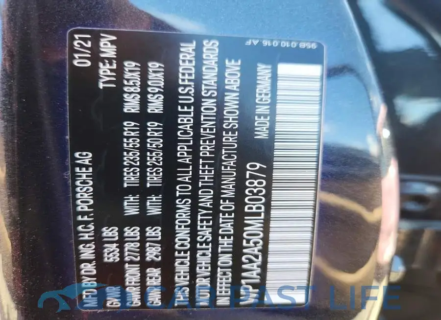 WP1AA2A50MLB03879# 12