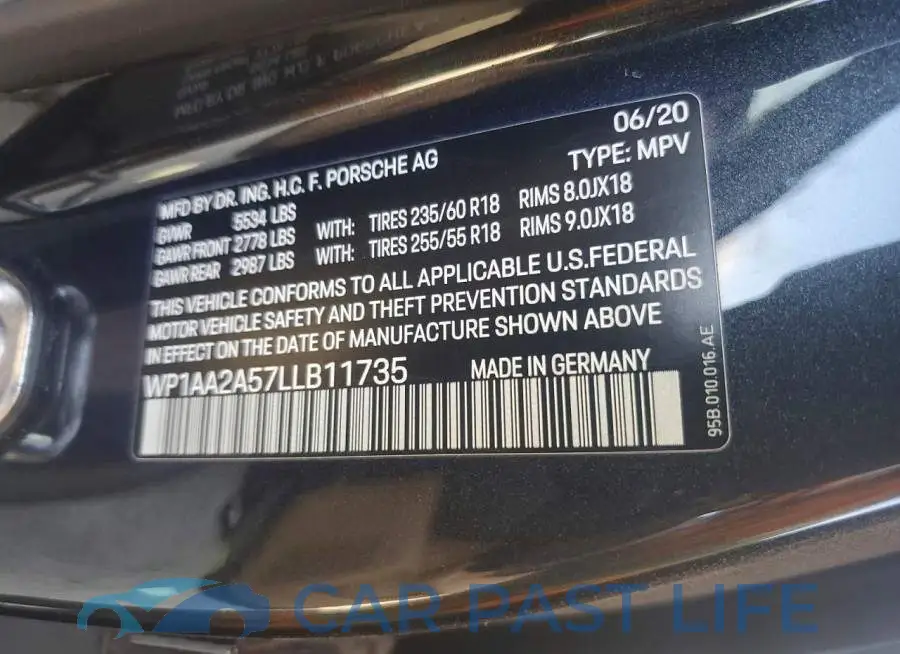 WP1AA2A57LLB11735# 14