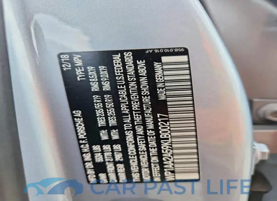WP1AA2A59KLB00217# 14
