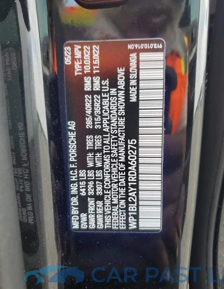 WP1BL2AY1RDA60275# 14