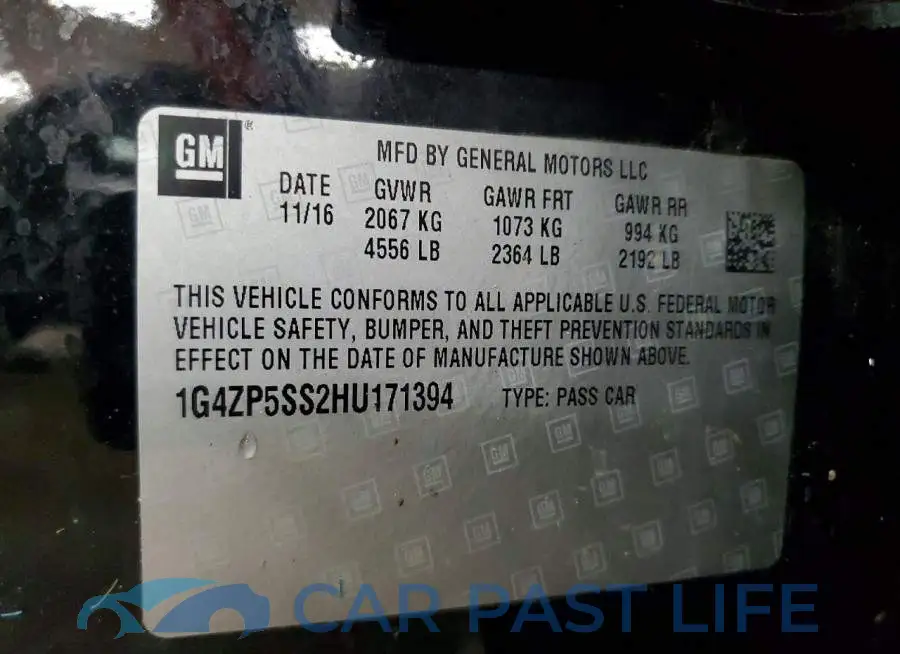 1G4ZP5SS2HU171394# 12
