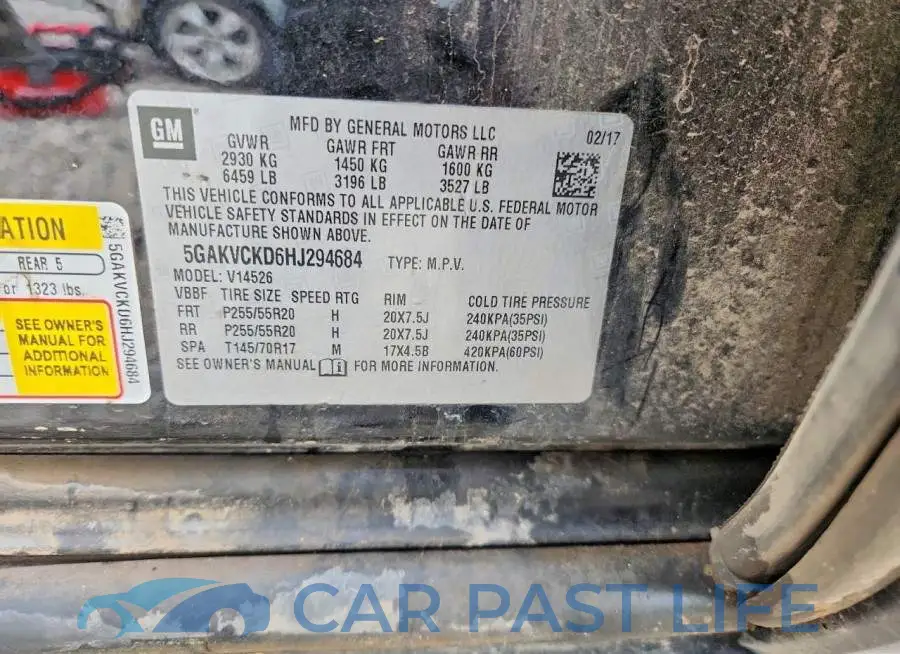 5GAKVCKD6HJ294684# 14