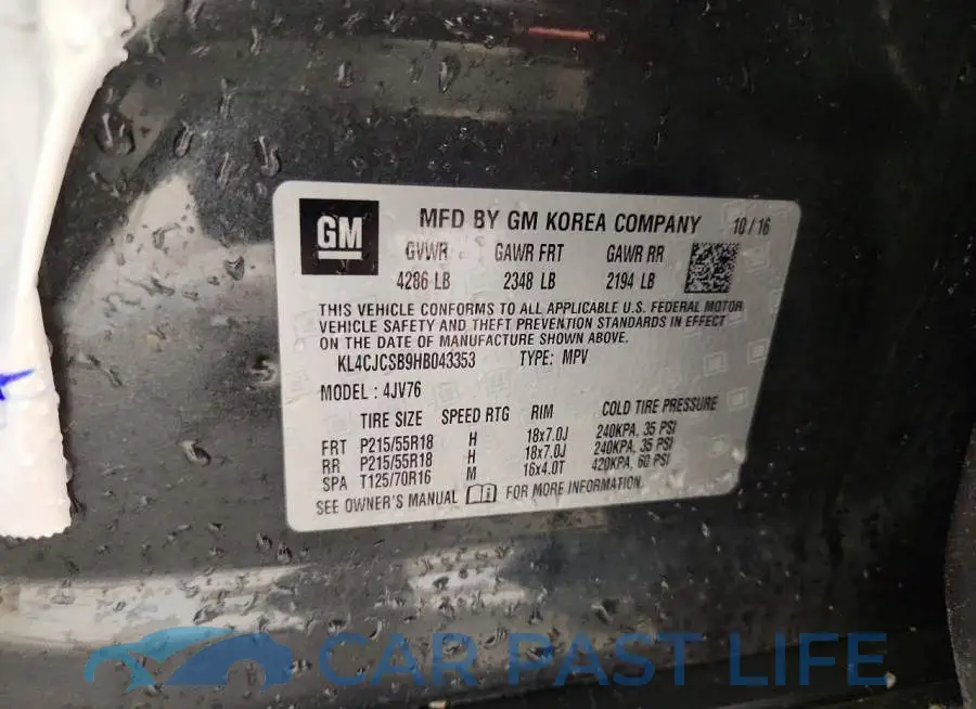KL4CJCSB9HB043353# 13