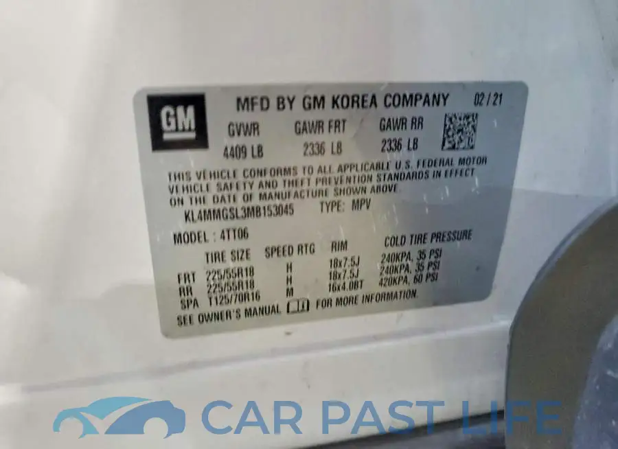 KL4MMGSL3MB153045# 13