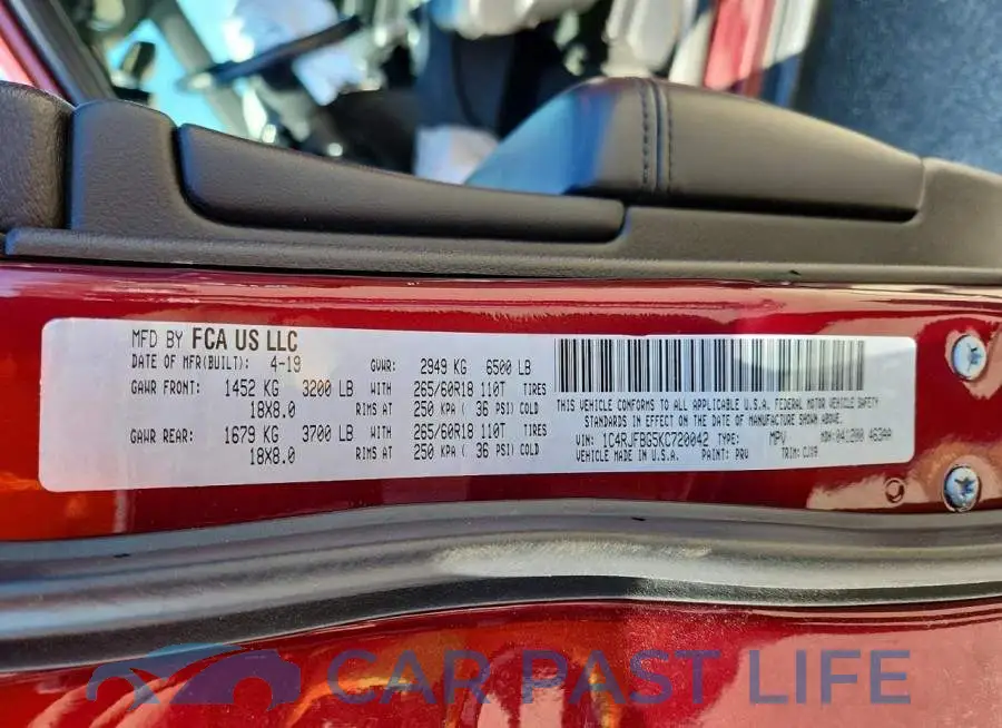 1C4RJFBG5KC720042# 13