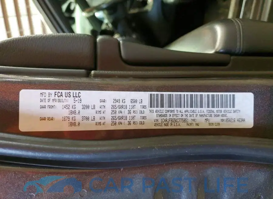 1C4RJFBG5KC775851# 13
