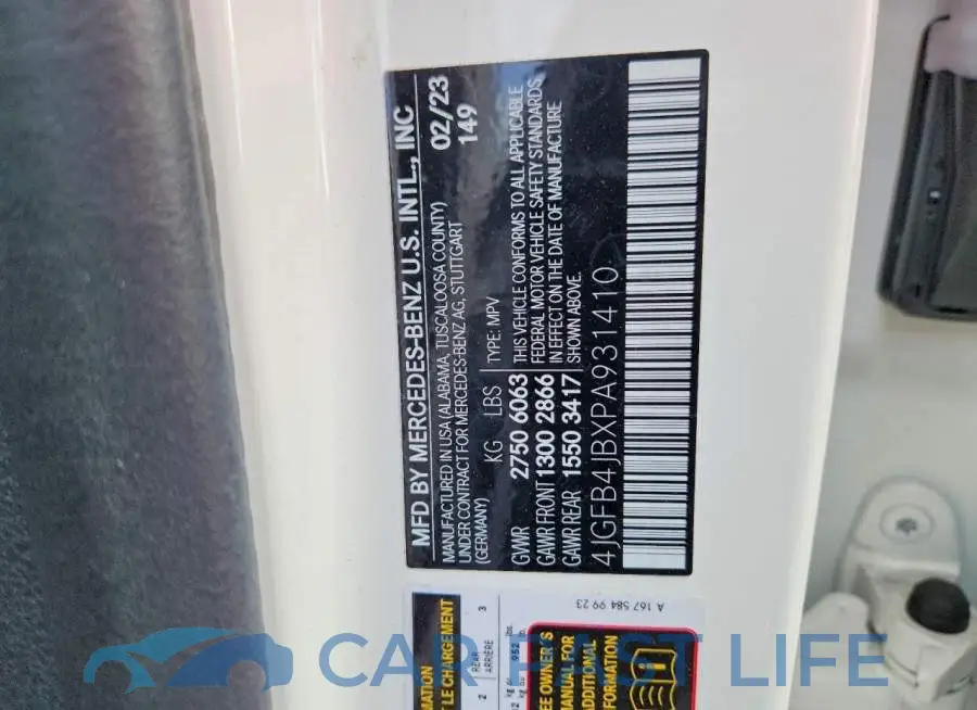4JGFB4JBXPA931410# 13
