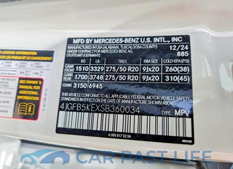 4JGFB5KEXSB360034# 12