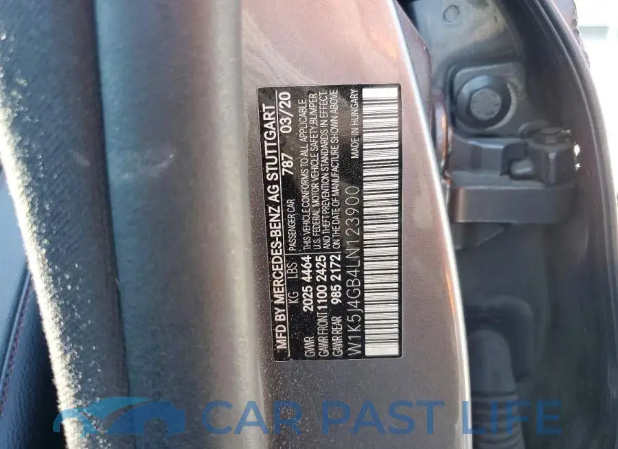 W1K5J4GB4LN123900# 12