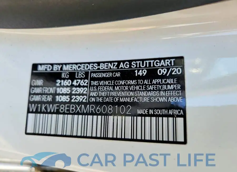 W1KWF8EBXMR608102# 12