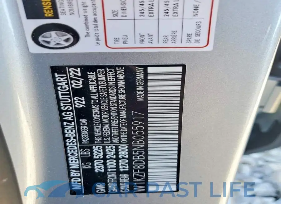 W1KZF8DB5NB055917# 12