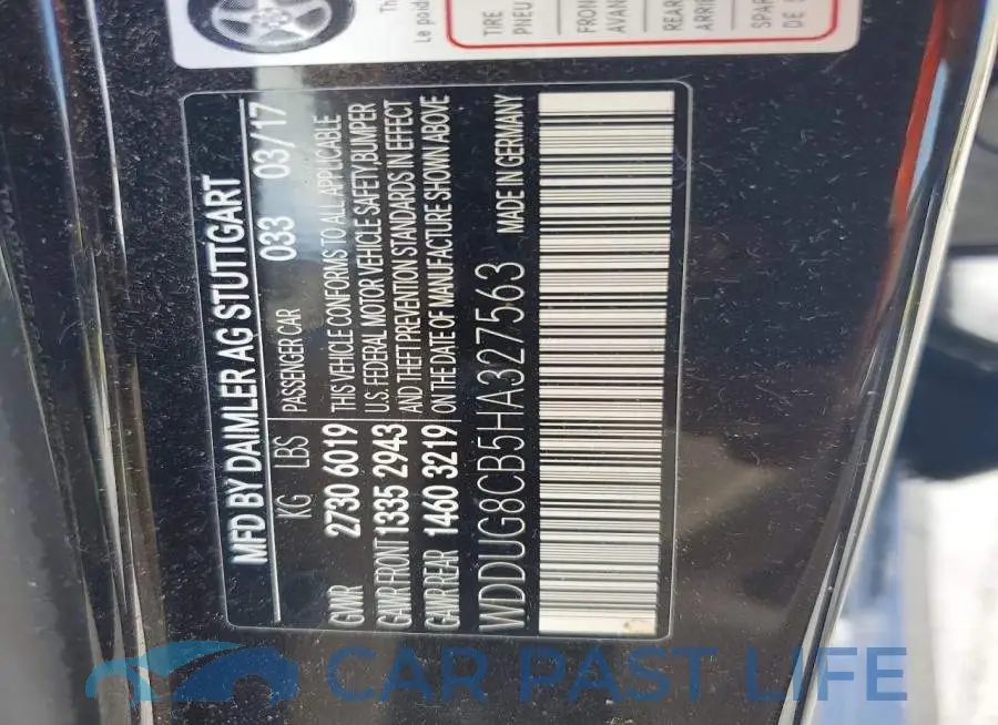 WDDUG8CB5HA327563# 13