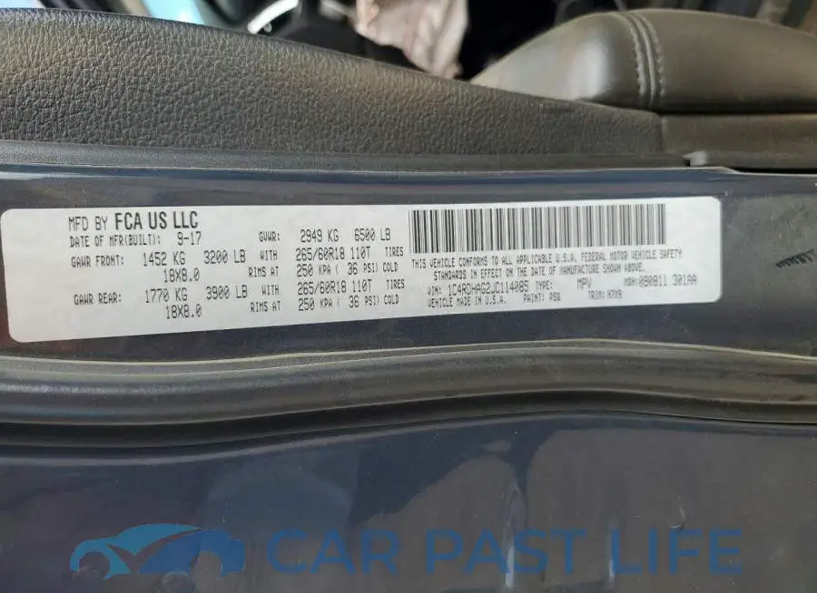 1C4RDHAG2JC114085# 12