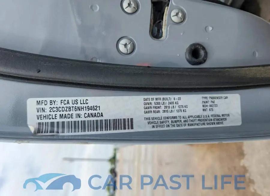 2C3CDZBT6NH194621# 13