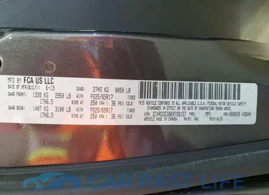 2C4RDGEG8KR726157# 14